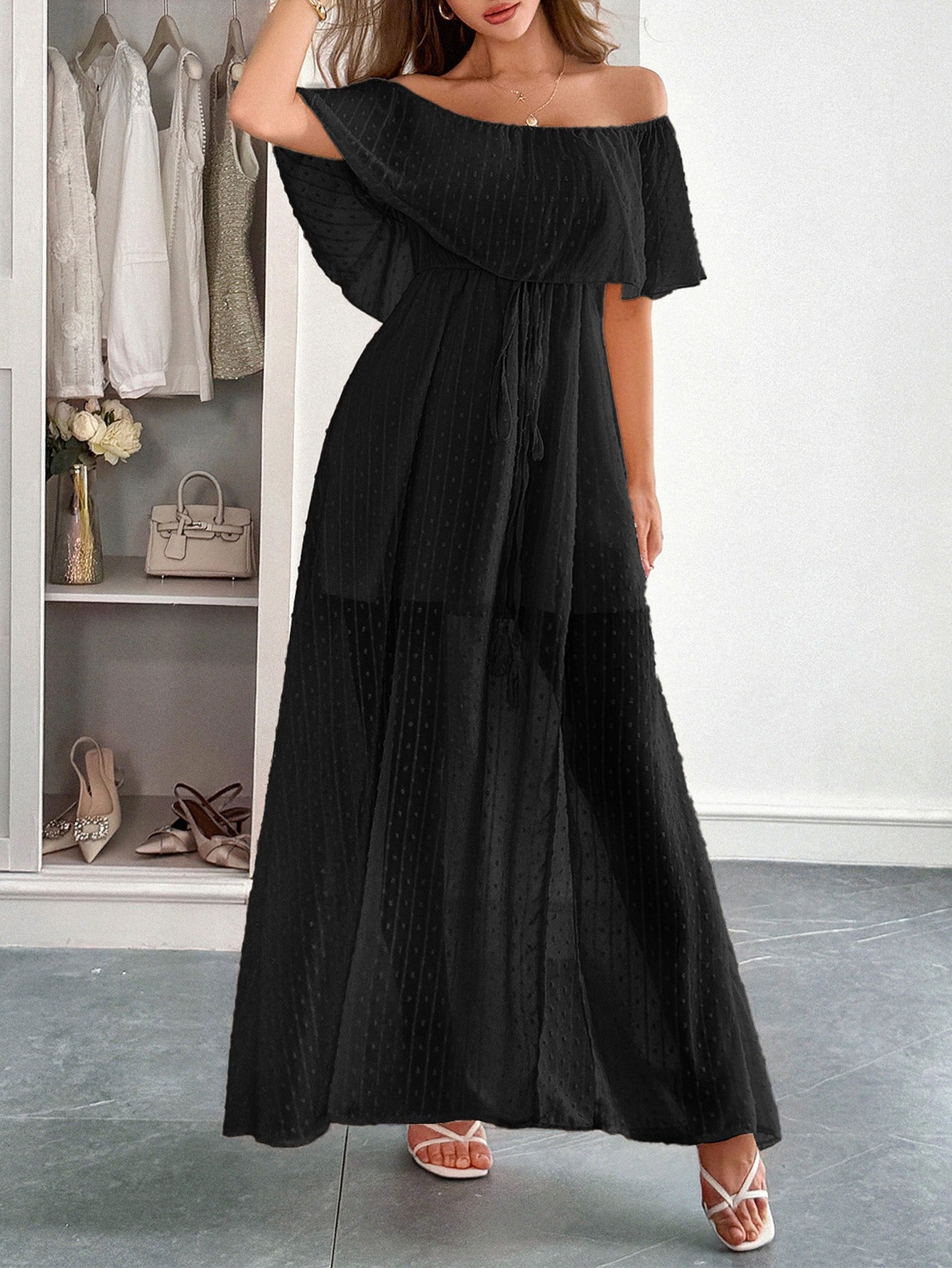 Tassel Detail Maxi Dress