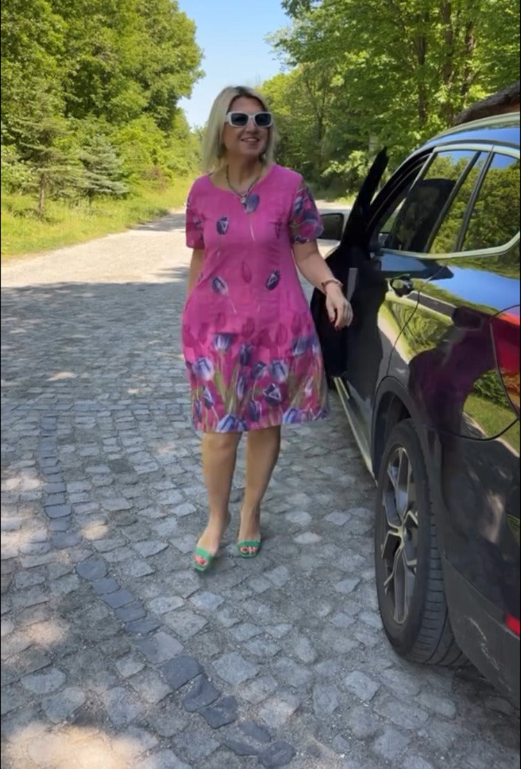 Tulip pattern Print dress