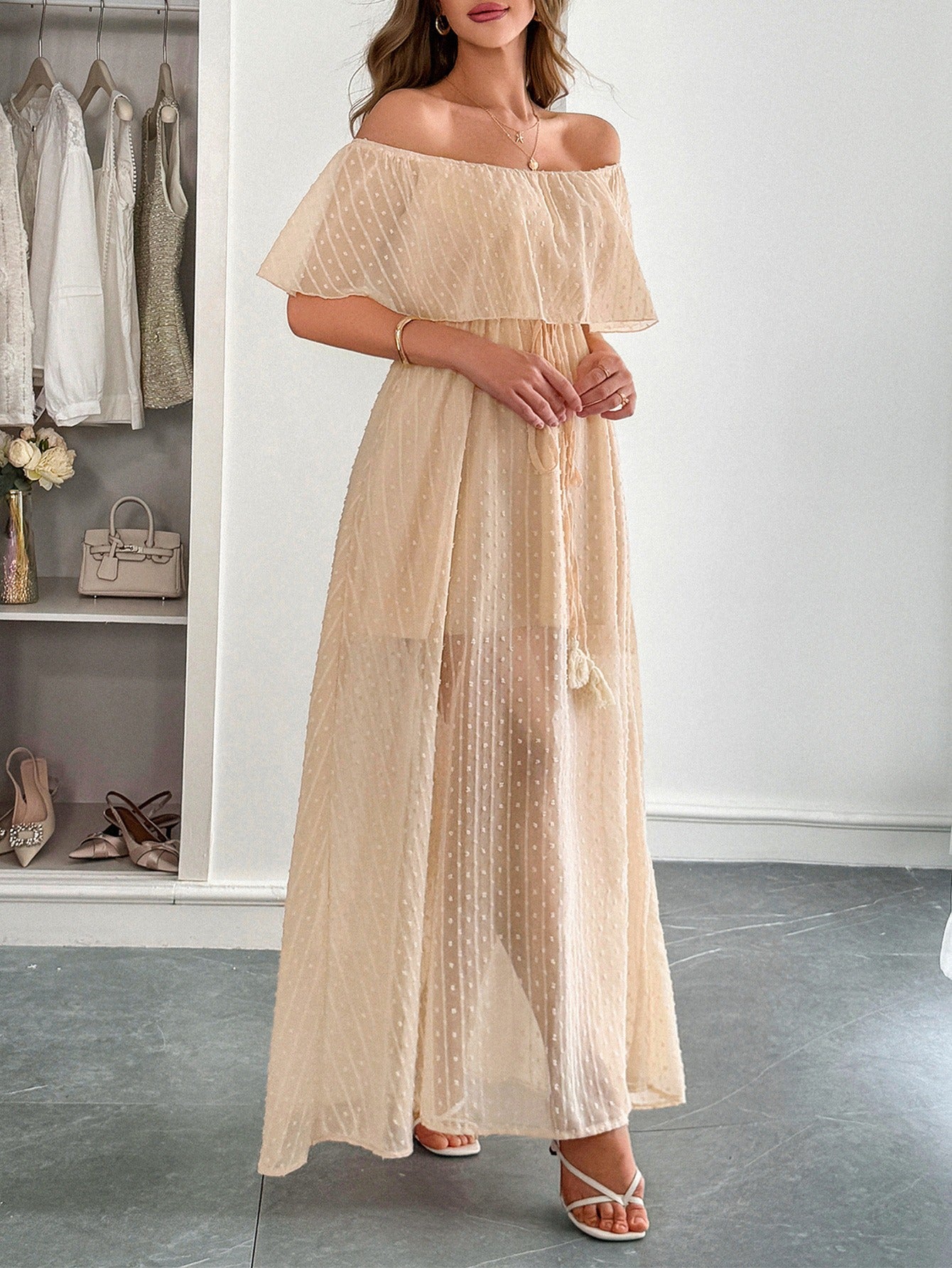 Tassel Detail Maxi Dress