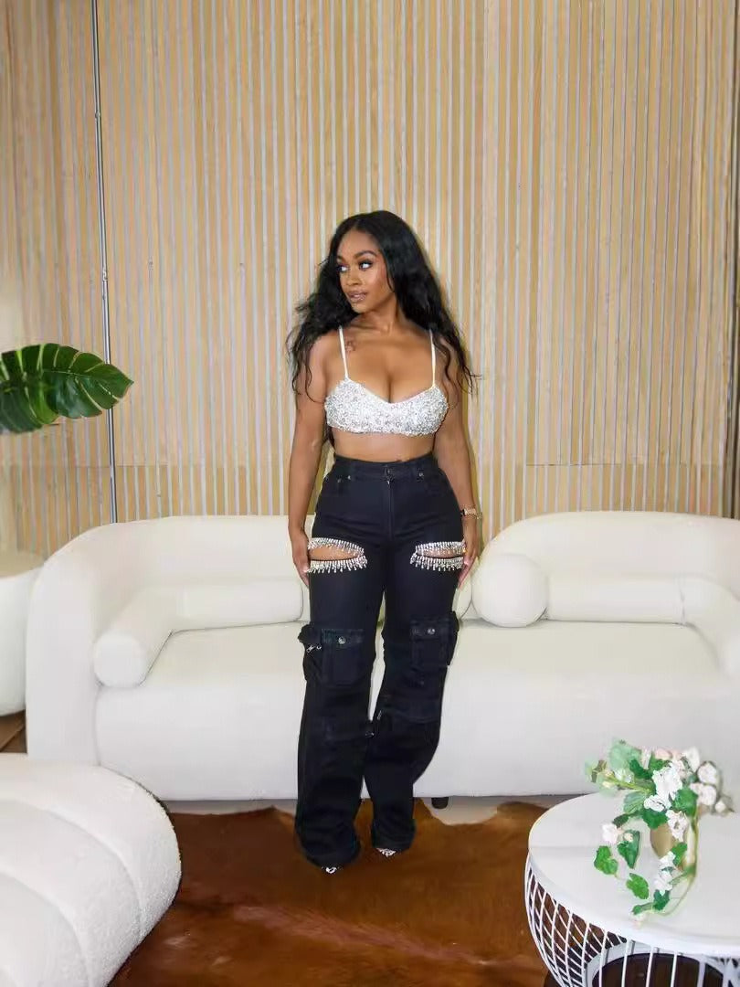 Special opening jeans