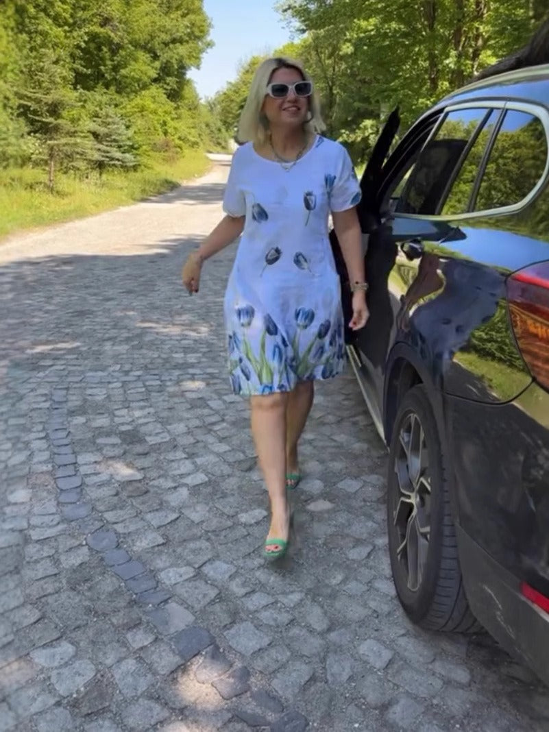 Tulip pattern Print dress