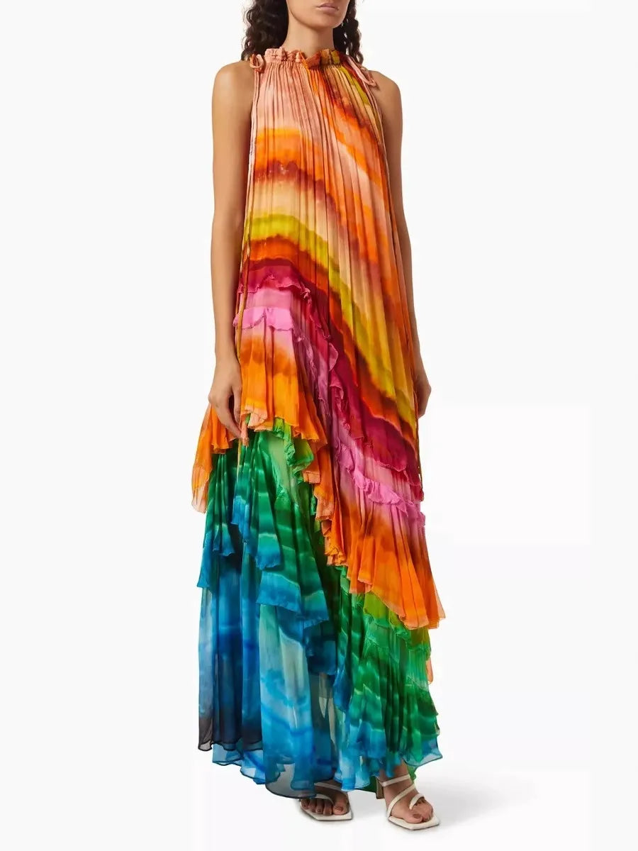 Fashion Printed Puffy Cake Dress