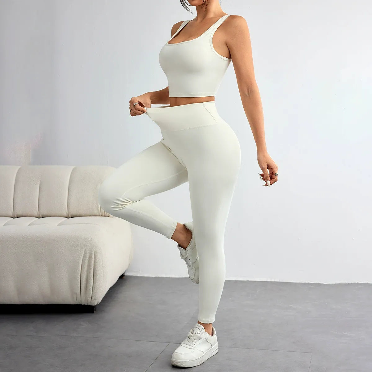 Plush sweatshirt yoga wear sports three-piece suit