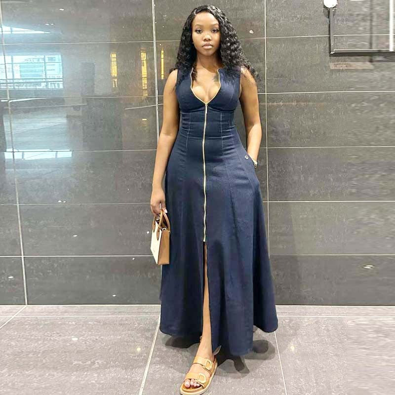 Sleeveless Workday Shift Maxi