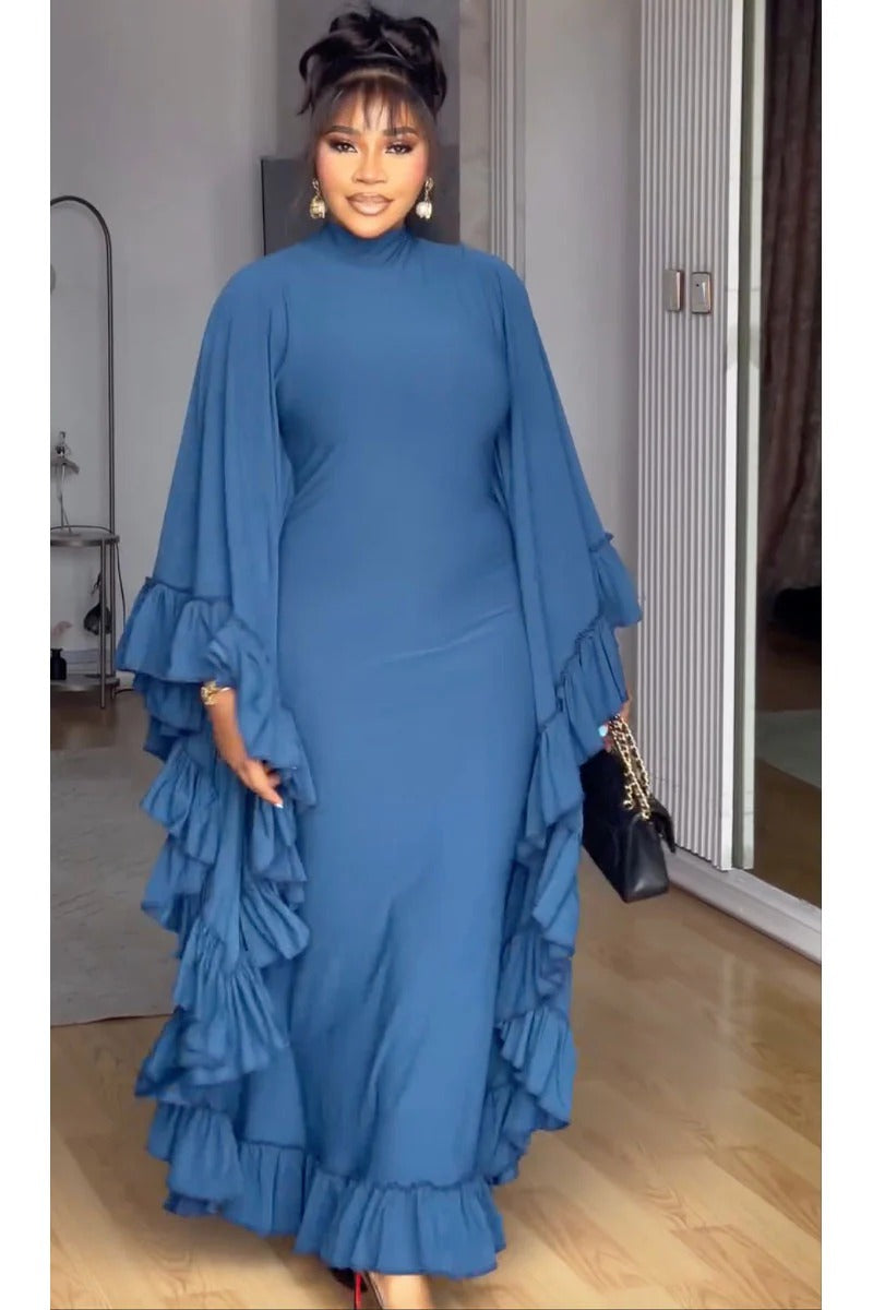 Midnight Ruffle Gown