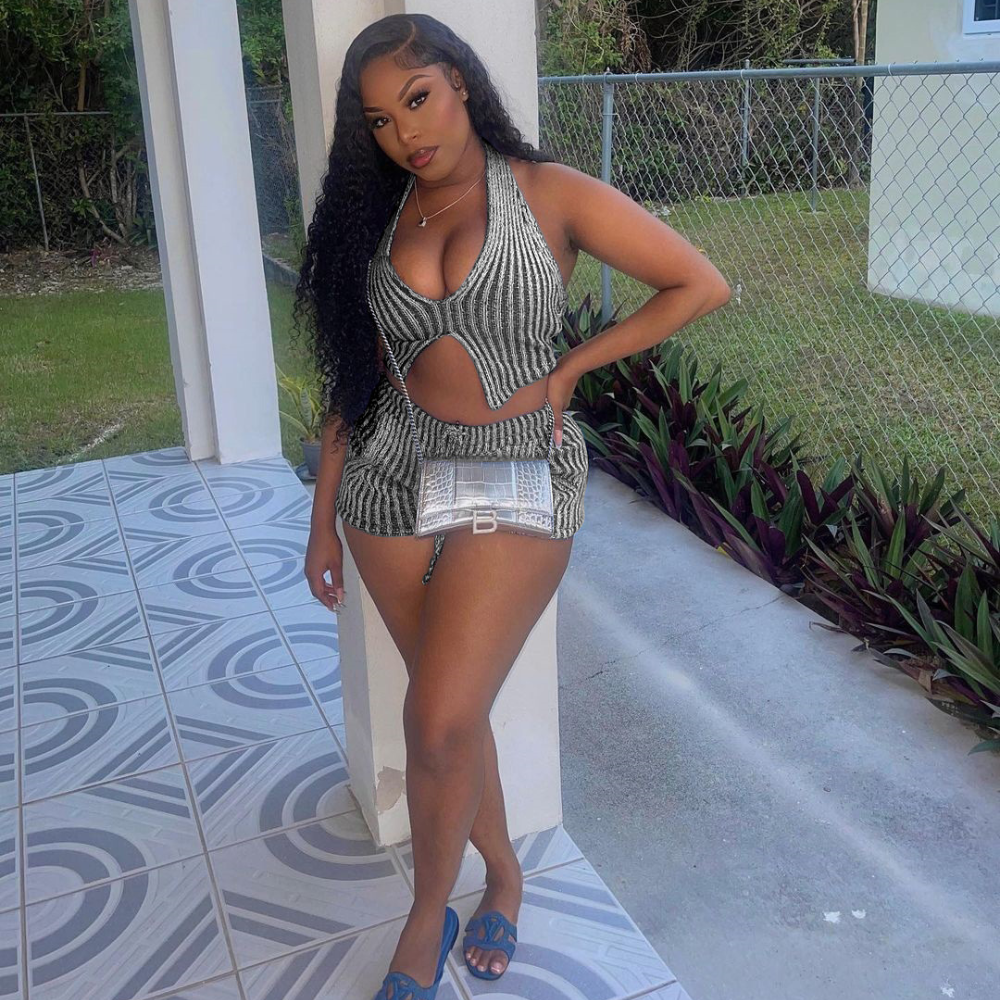 Casual vest shorts set