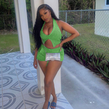 Casual vest shorts set