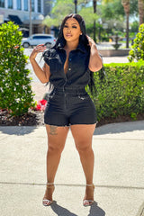 Kaley Distressed Romper