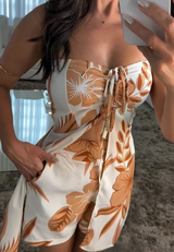 Suspender & Tube Top Two-Piece Set