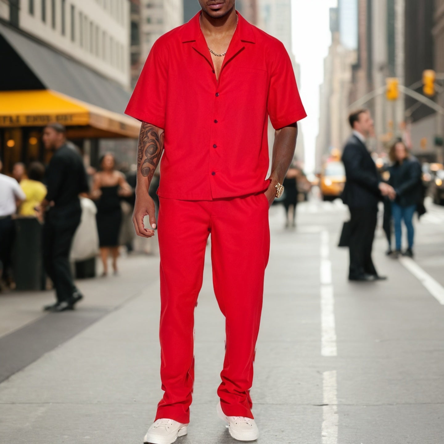 Solid Color Textured Button Set