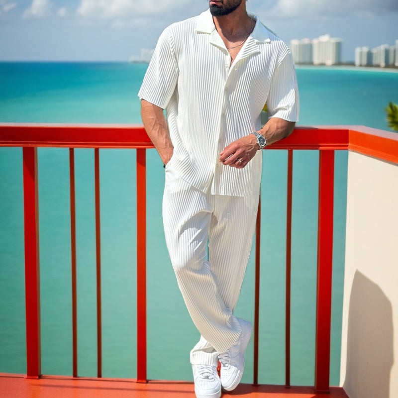 Sleek Pleated Tracksuit: Effortless Elegance for Any Occasion