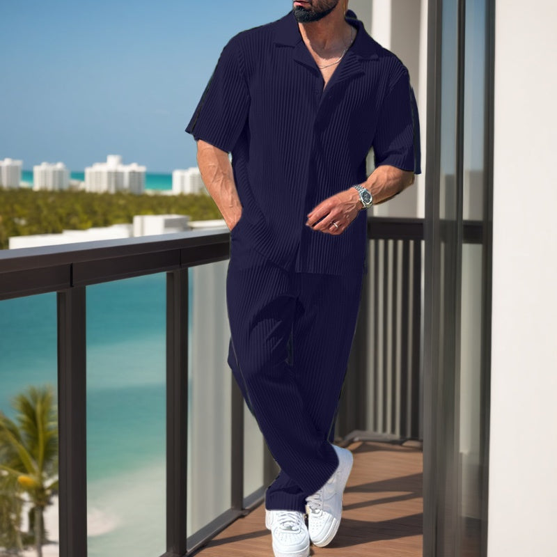 Sleek Pleated Tracksuit: Effortless Elegance for Any Occasion