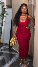 3D Flower Party Dress