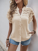 Sweet hollow lotus leaf shirt