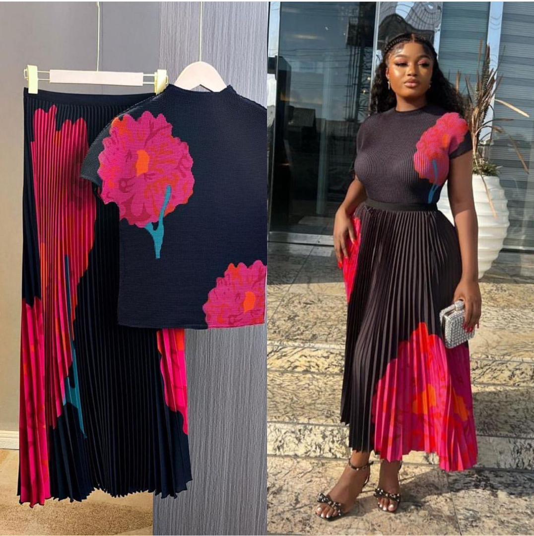 French Romantic Pleated Skirt Set