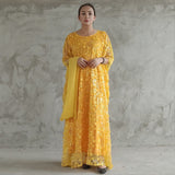 Lace 3D embroidered long skirt