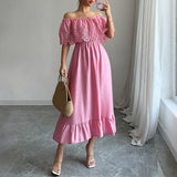 One-shoulder A-line dress