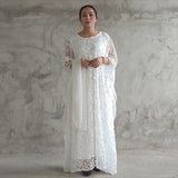 Lace 3D embroidered long skirt