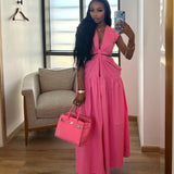 Waist-Baring Pink Dress