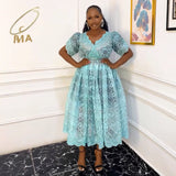 Floral Mesh Embroidered Dress