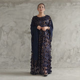 Gold Polka Dot Lace Maxi Dress