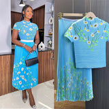 French Romantic Pleated Skirt Set