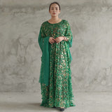 Lace 3D embroidered long skirt