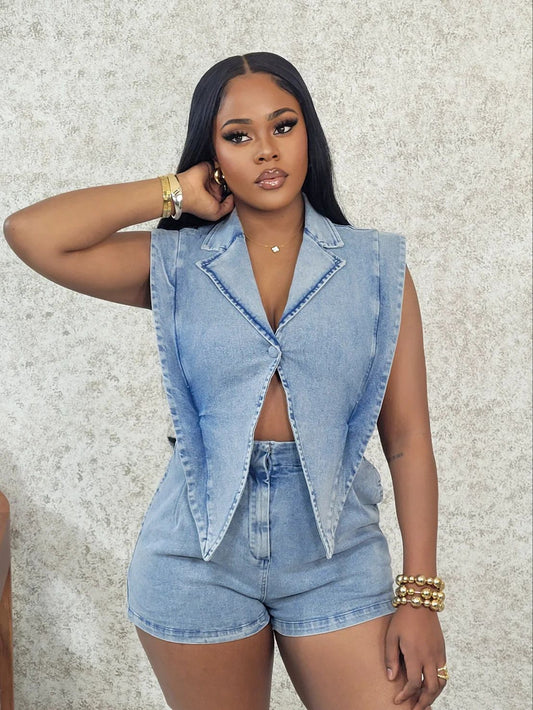 The Summer Cutie Denim Jumpsuit