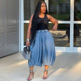 Wide-leg cropped jeans