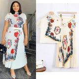 French Romantic Pleated Skirt Set