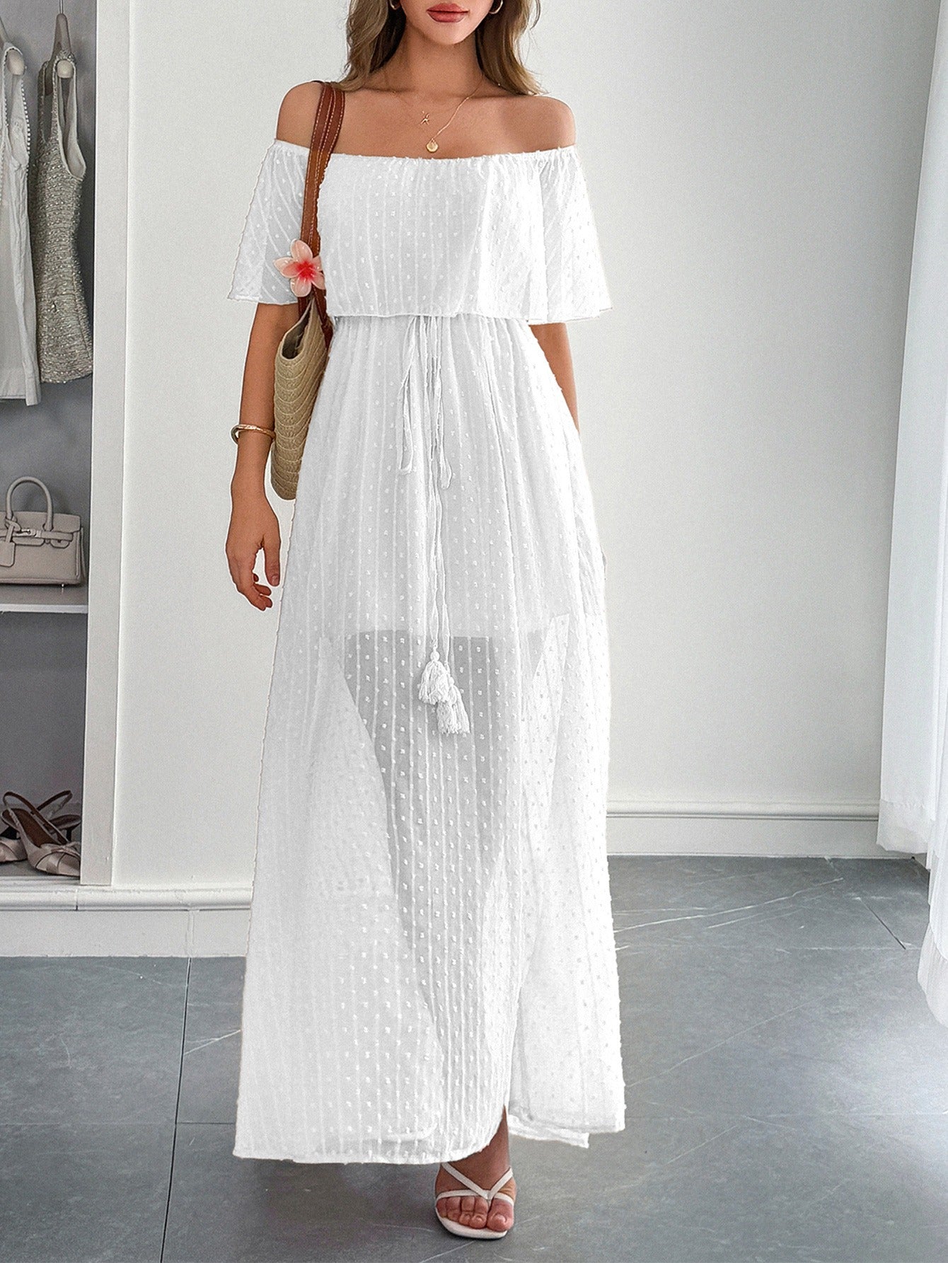 Tassel Detail Maxi Dress