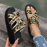 Women's Cross-Strap Slide Sandals