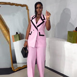 Casual Vest Trousers Two Piece Set