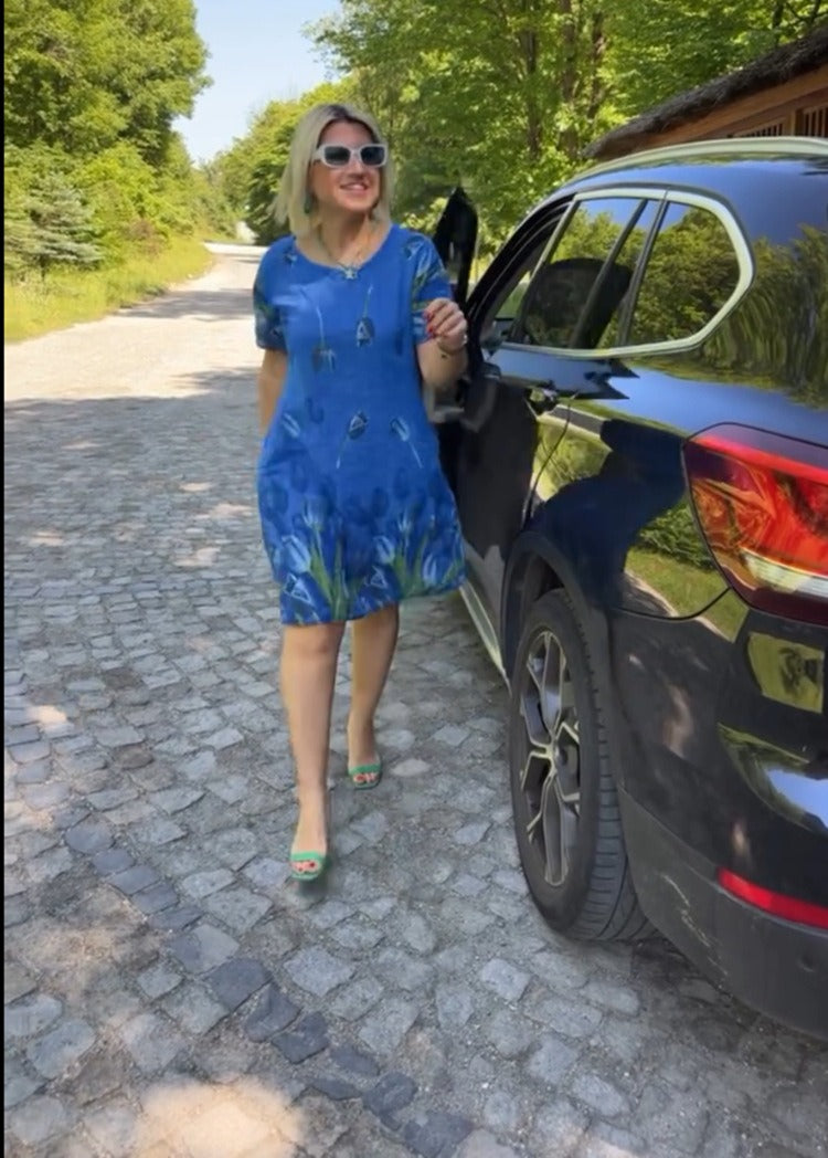 Tulip pattern Print dress