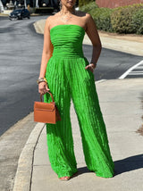 Sexy tube top party jumpsuit