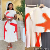 French Romantic Pleated Skirt Set