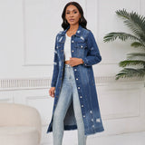 Long denim jacket