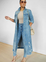 Long denim jacket