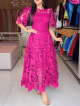 Solar Lace Sash Maxi