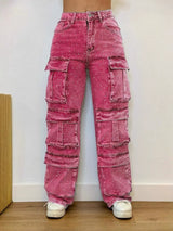 Rhinestone Glitter Pocket Jeans