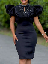 Kente Cascade Glam Gown Dress