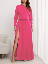 Long Sleeve Hoodie Dress Set