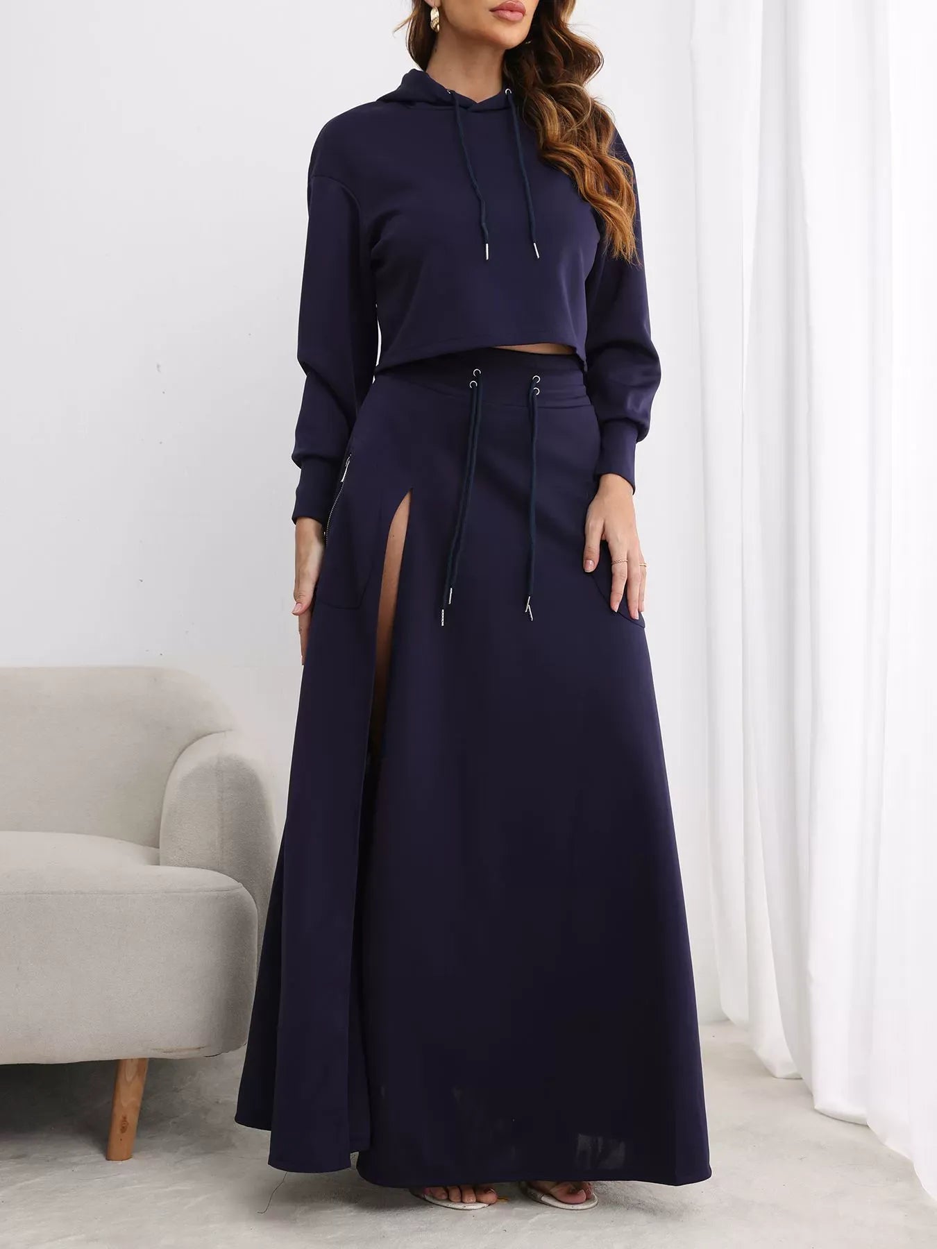 Long Sleeve Hoodie Dress Set