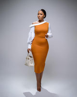 Asymmetric Pulse Veil Dress