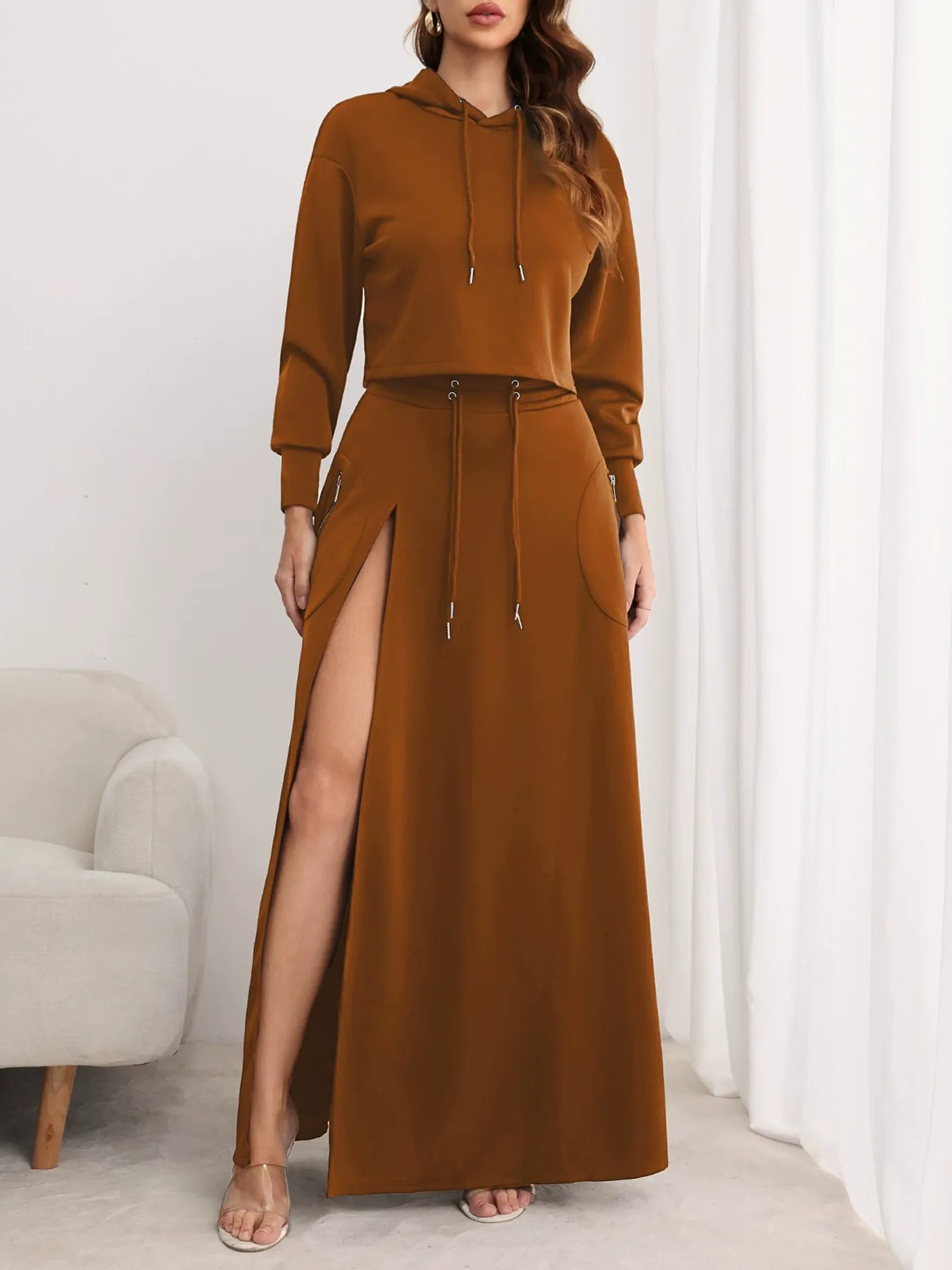 Long Sleeve Hoodie Dress Set