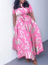 Tie-Waist Maxi Dress