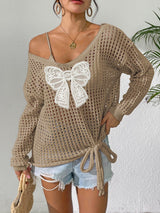 Butterfly Knit Slouchy Cardigan Top