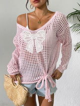 Butterfly Knit Slouchy Cardigan Top