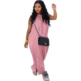 Fashion Cape Pocket Loose Dress