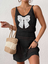 Knitted Strap Butterfly Hollow Beach Dress